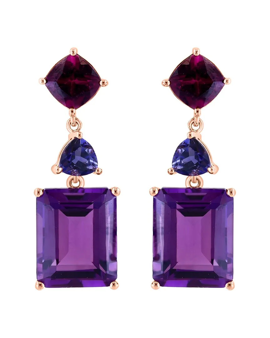 14K Rose Gold 8.10 ct. tw. Gemstone Earrings by Effy Fine Jewelry