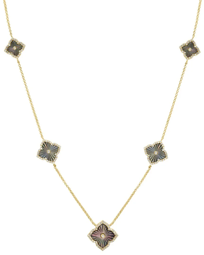 14K 3.33 ct. tw. Diamond & Mother of Pearl Necklace by Effy Fine Jewelry
