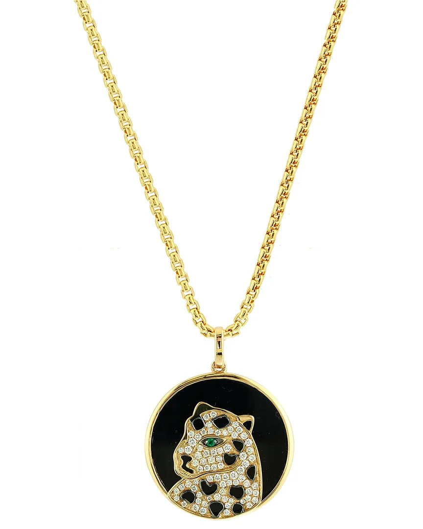 14K 0.46 ct. tw. Diamond & Emerald Necklace by Effy Fine Jewelry