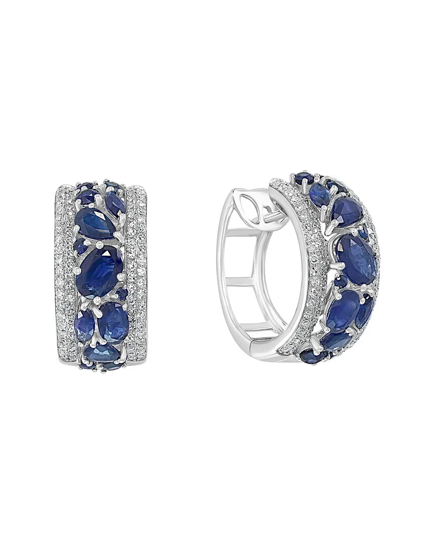 14K 4.42 ct. tw. Diamond & Sapphire Earrings by Effy Fine Jewelry