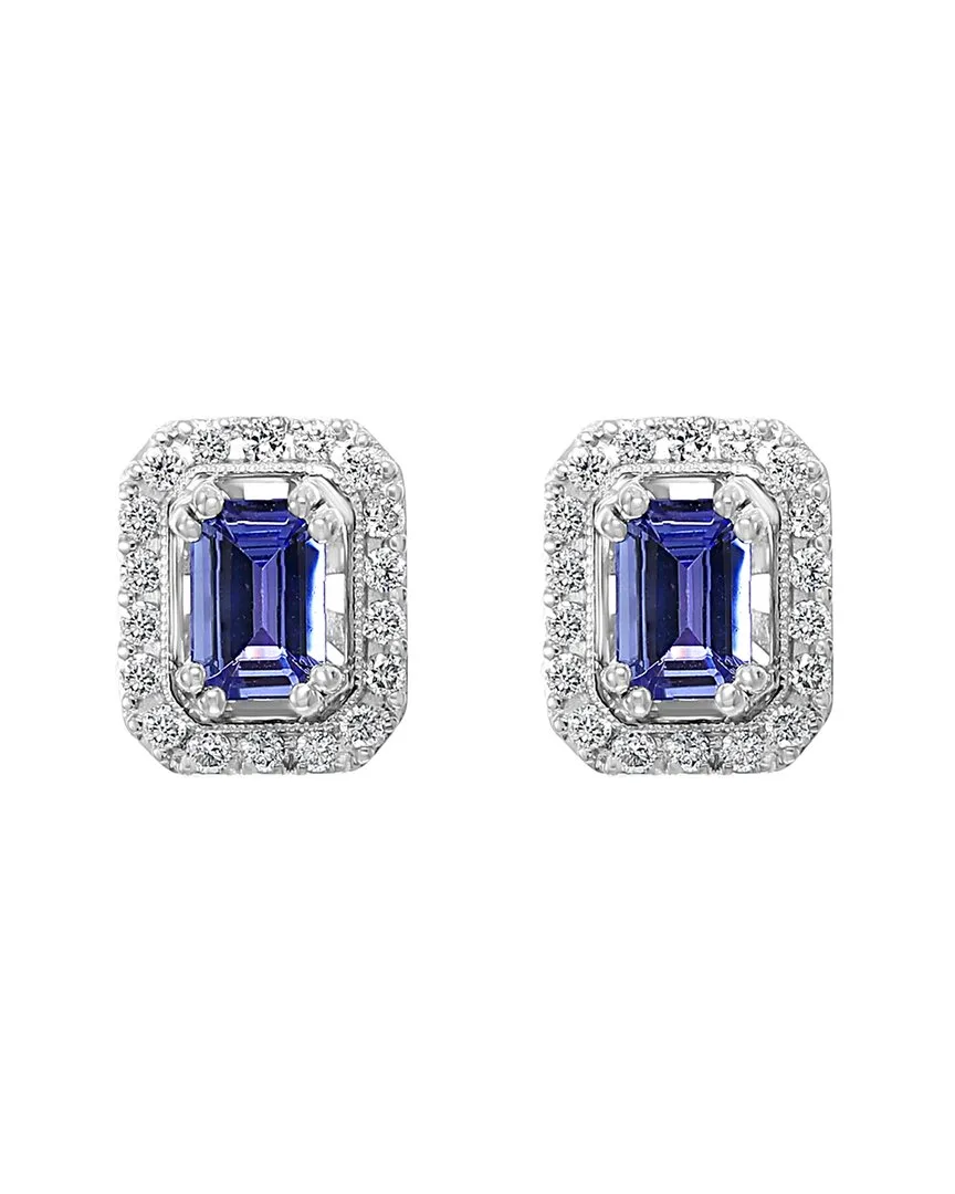 14K 1.30 ct. tw. Diamond & Tanzanite Earrings by Effy Fine Jewelry