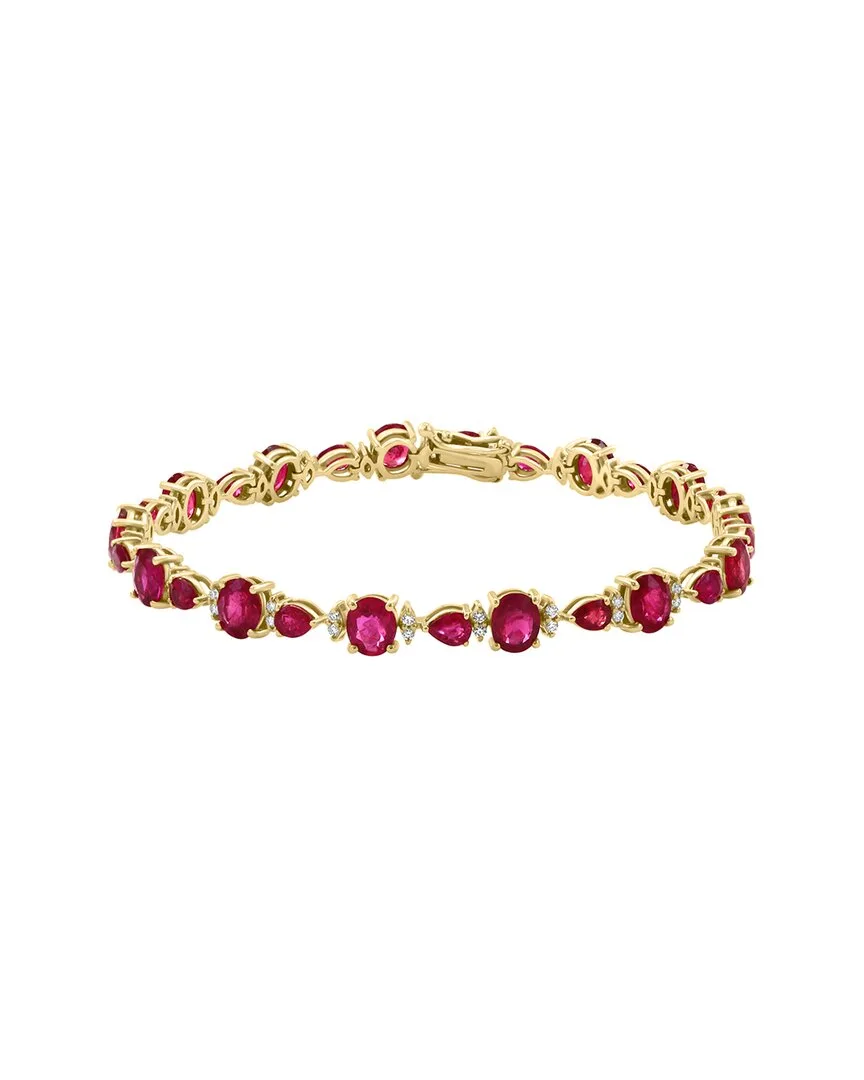 14K Rose Gold 10.71 ct. tw. Diamond & Ruby Bracelet by Effy Fine Jewelry