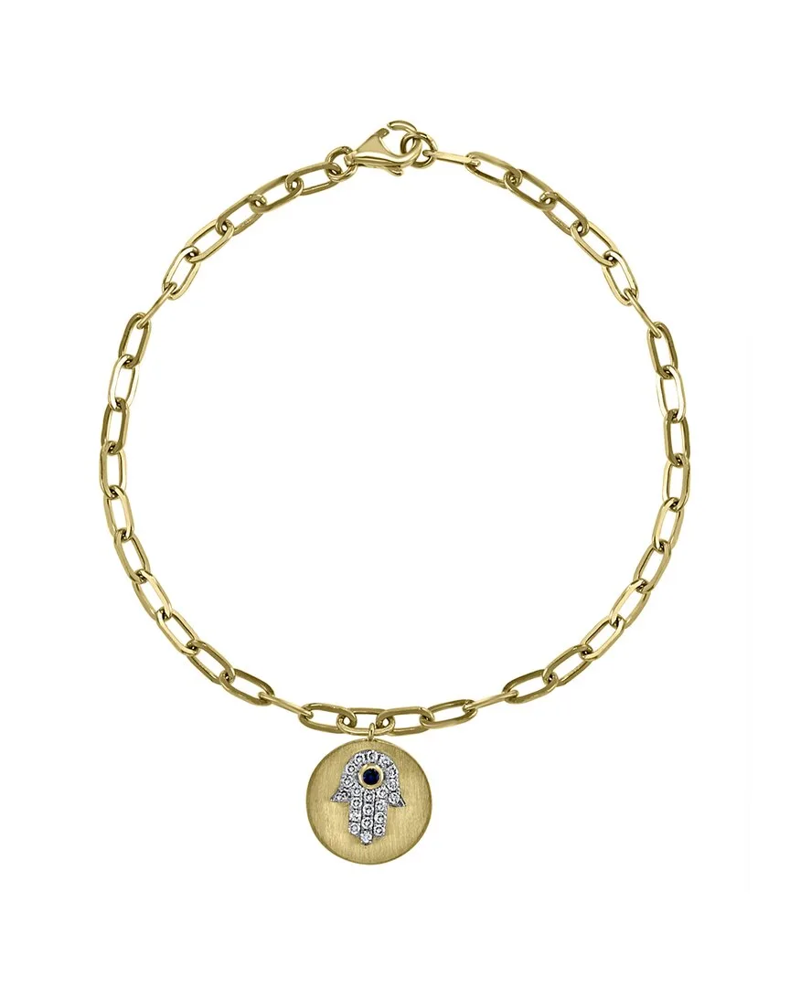14K 0.15 ct. tw. Diamond & Sapphire Bracelet by Effy Fine Jewelry
