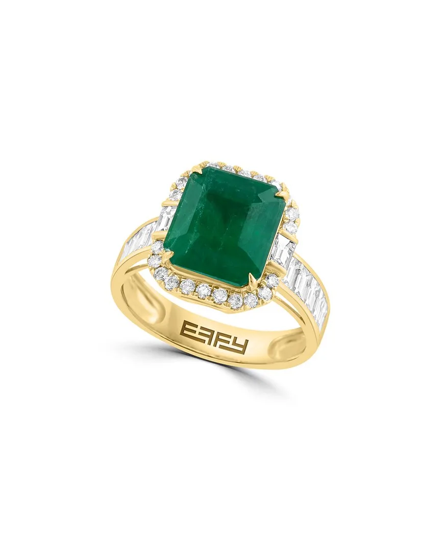 14K 5.55 ct. tw. Diamond & Emerald Ring by Effy Fine Jewelry
