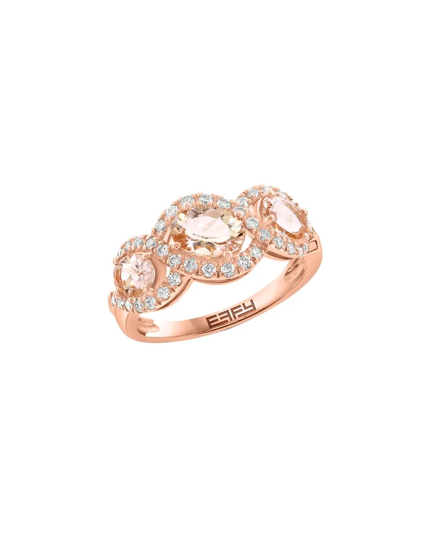 14K Rose Gold 1.74 ct. tw. Diamond & Morganite Ring by Effy Fine Jewelry