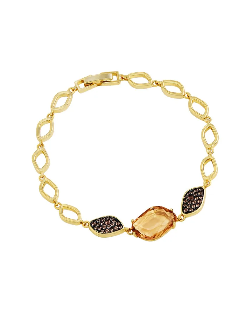 14K Plated Cz Link Bracelet