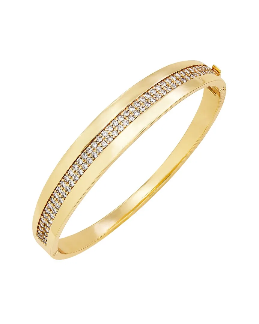 14K Plated Cz Cuff Bracelet
