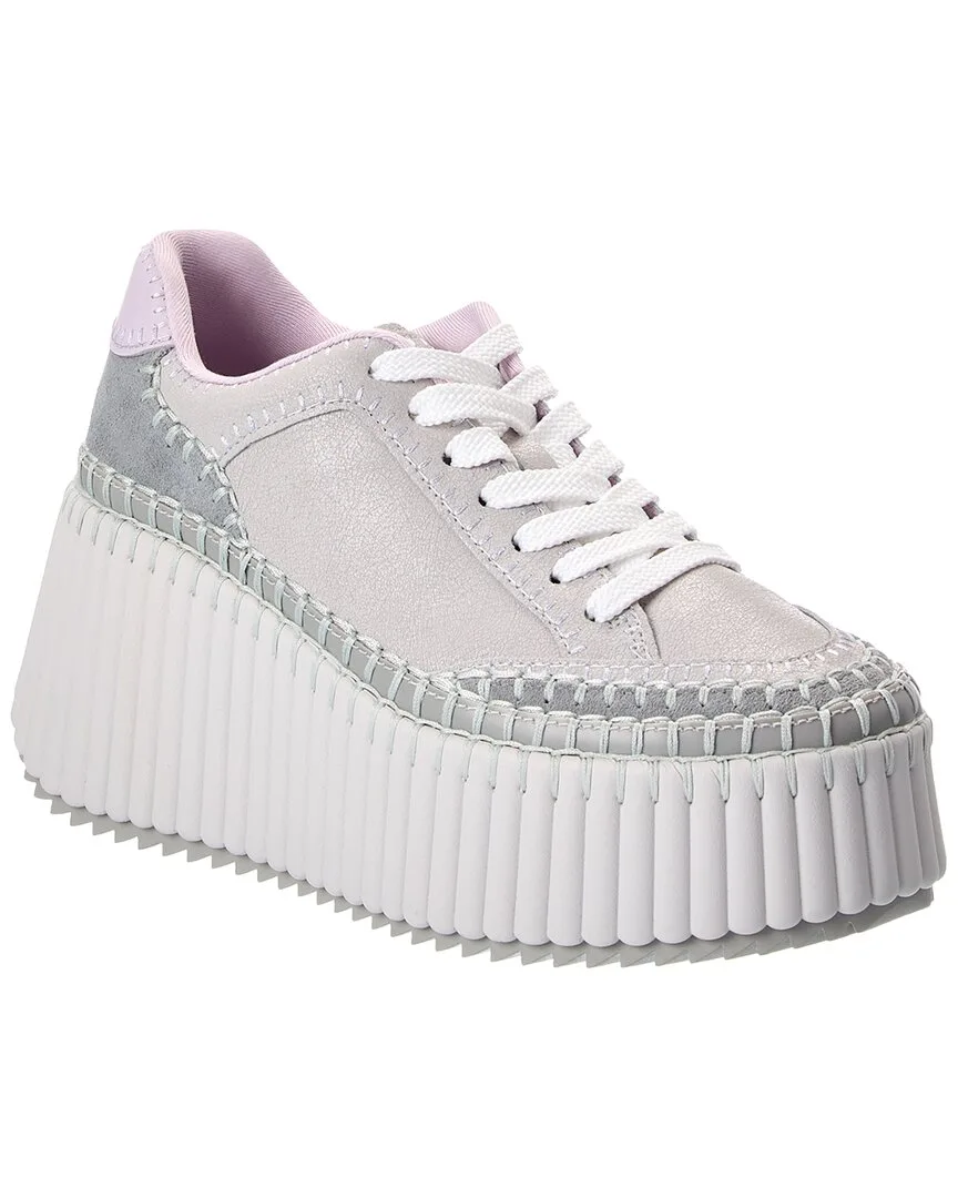 Nama Leather Platform Sneaker by Chloé