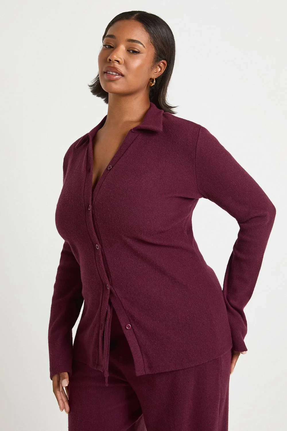 Button Down Collared Top by boohoo