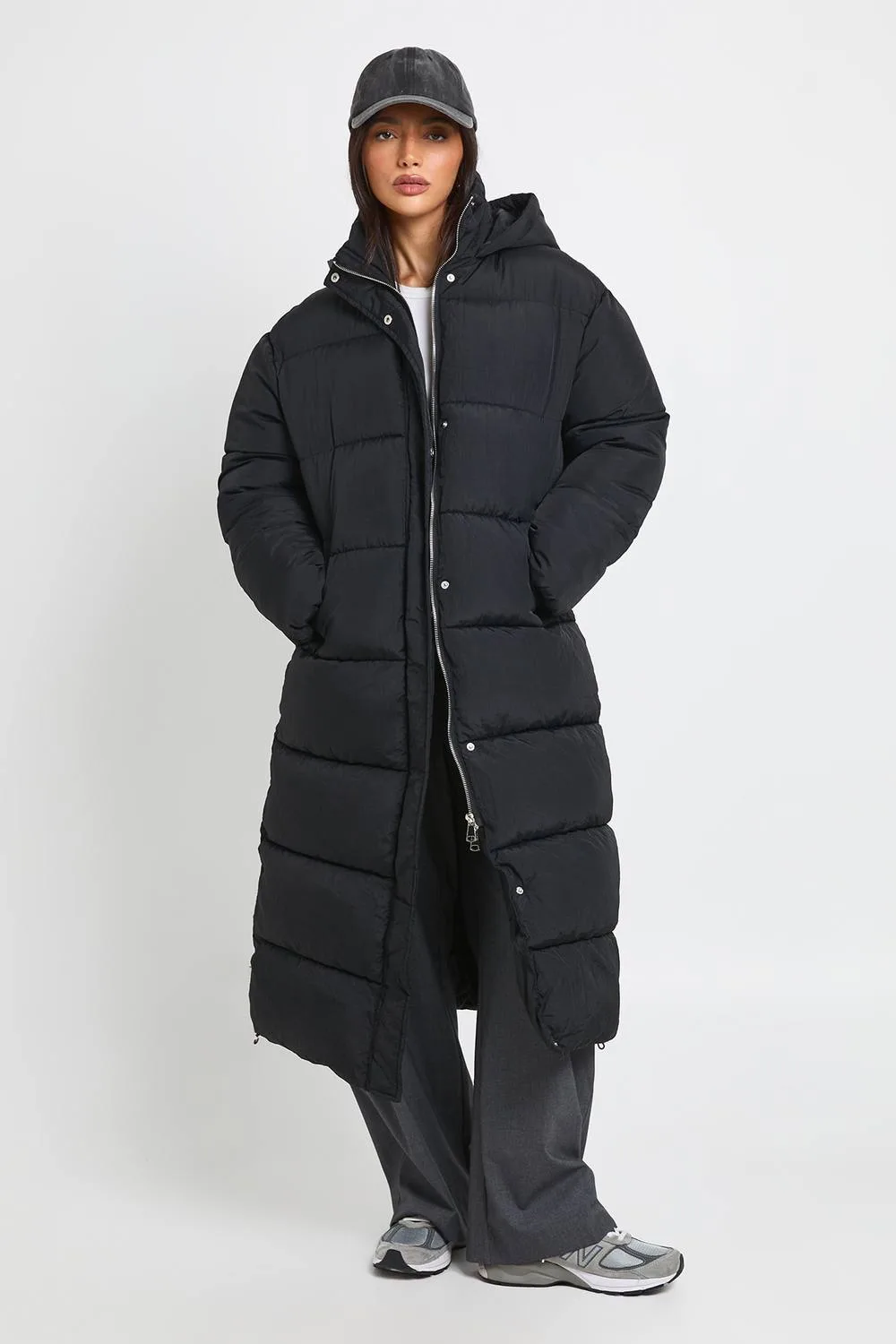 Hooded Maxi Puffer Jacket by boohoo