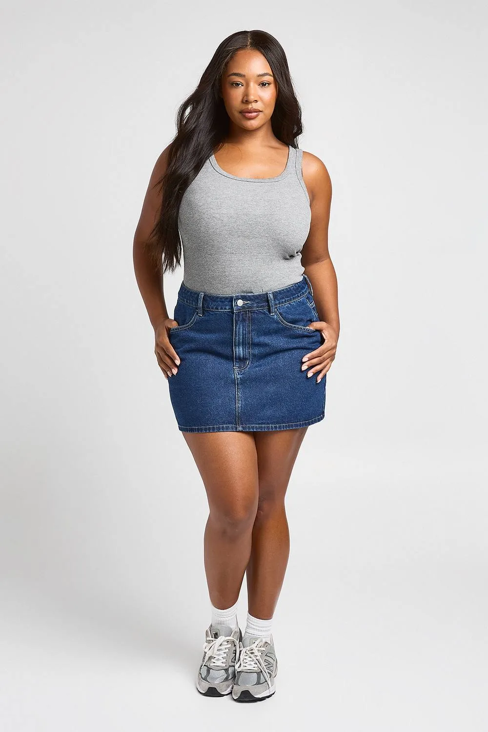 Denim Mini Skirt by boohoo