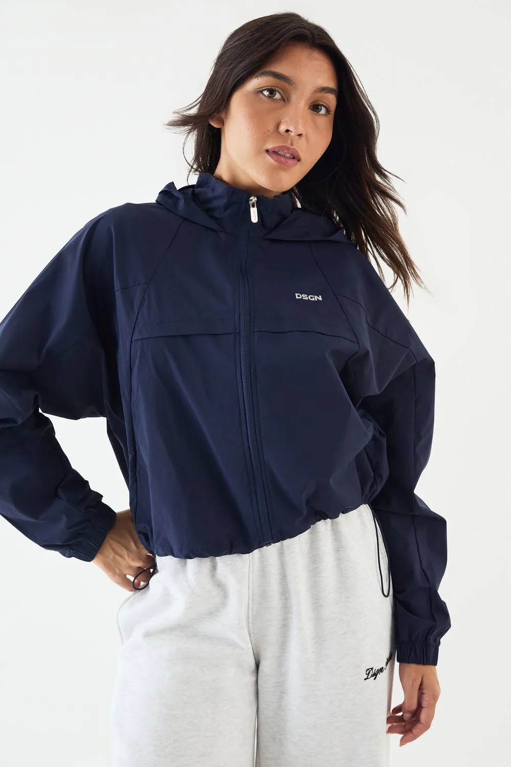Zip Through Cropped Track Jacket by Dsgn Studio