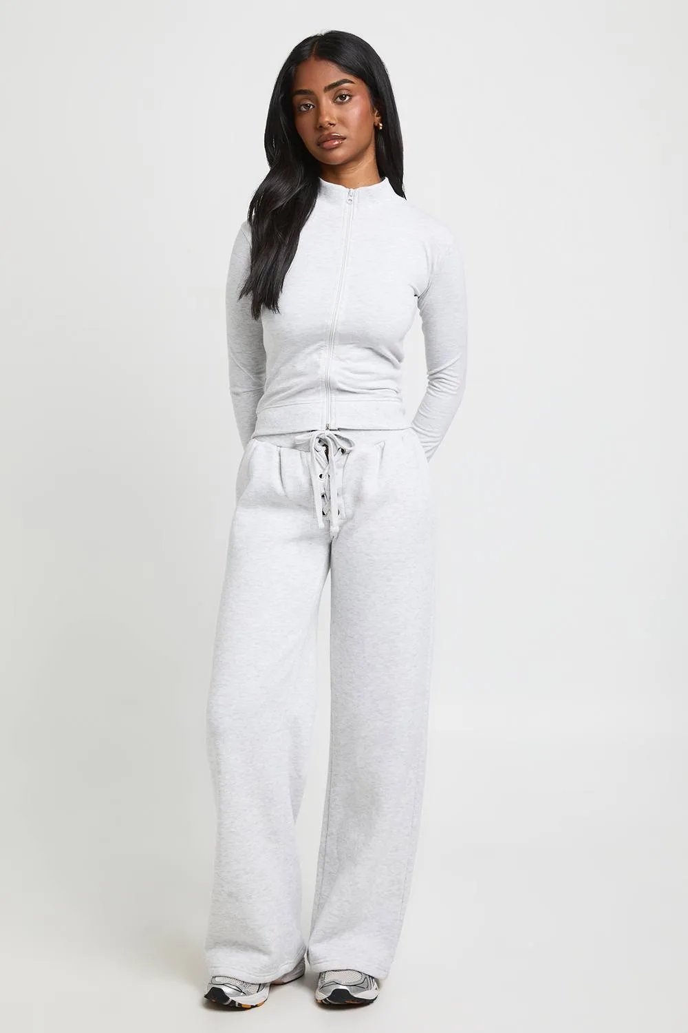 Bomber Sweatshirt & Lace Up Jogger Tracksuit