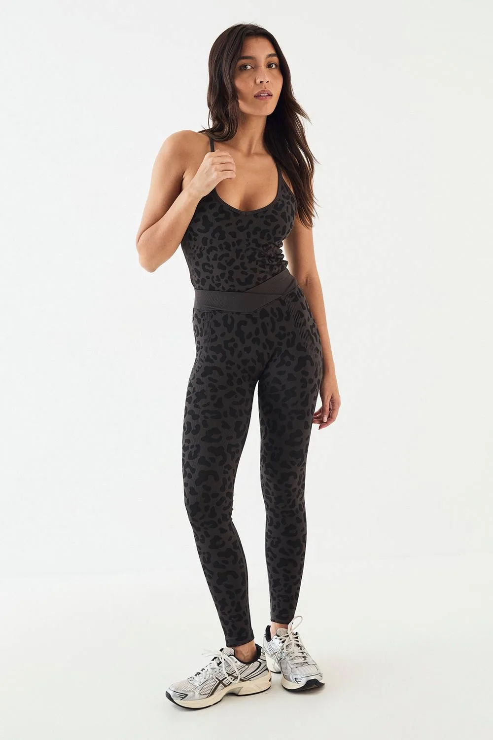 Leopard Seamless Wrap Waist Legging Pants by Dsgn Studio