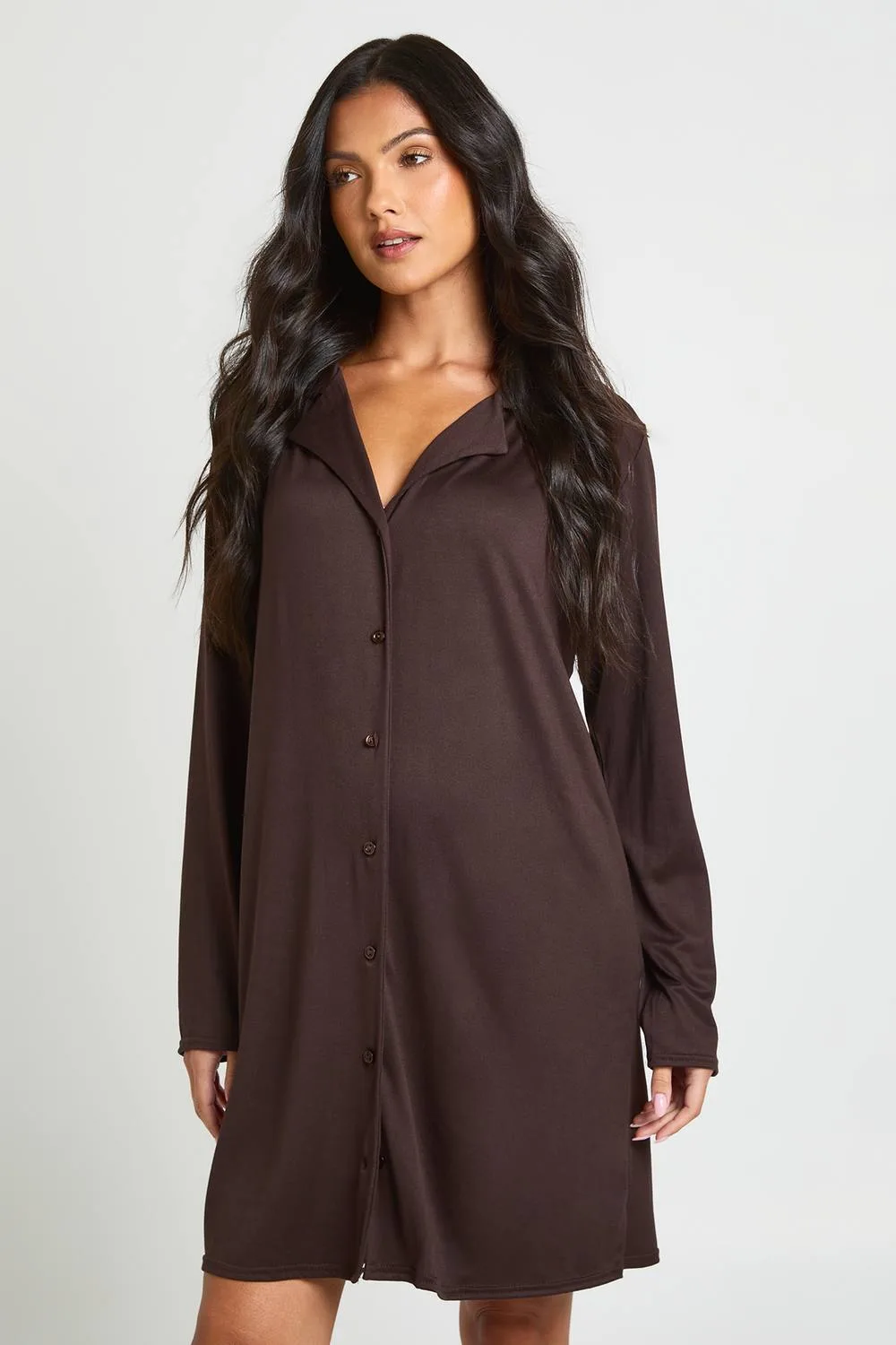 Maternity Long Sleeve Nightie by boohoo