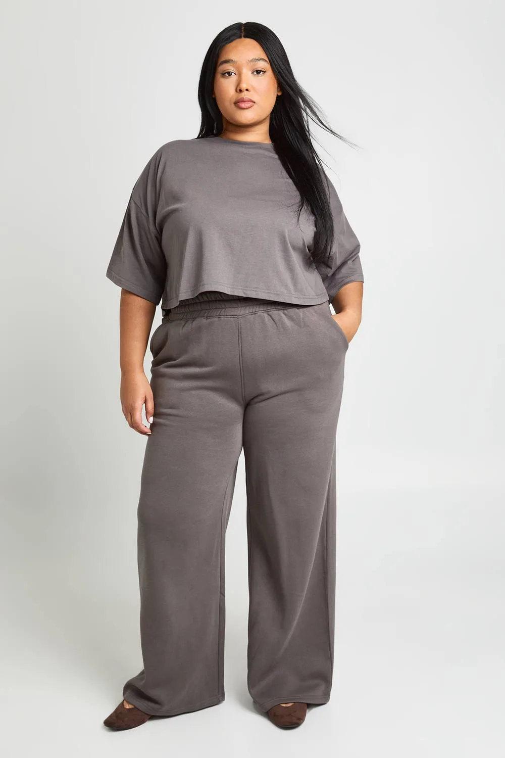 Boxy T-Shirt & Jogger Set by boohoo