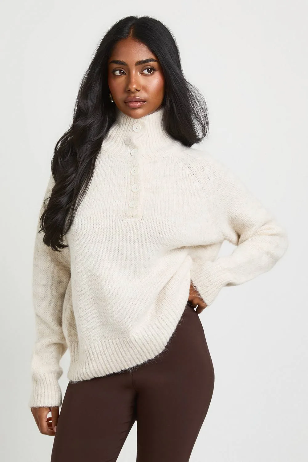 Button Neck Jumper