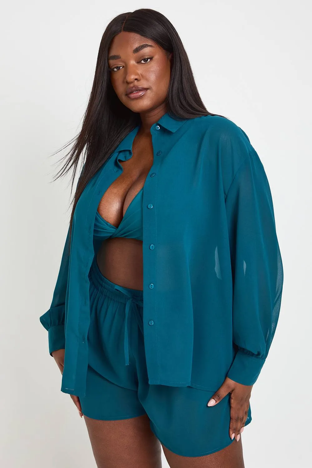 Chiffon Beach Short by boohoo