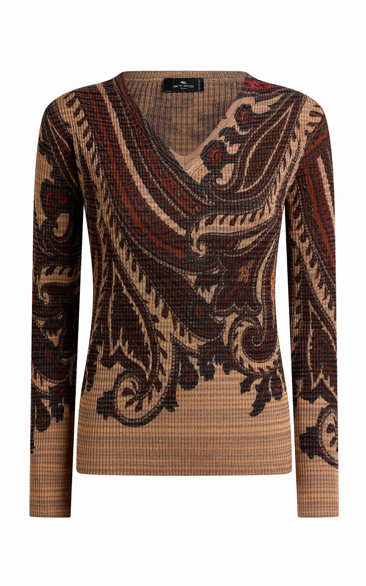 Patterned Knit Wool-Blend Top by Etro
