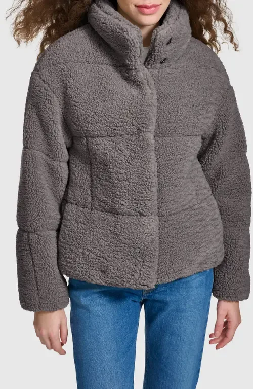 Quilted Faux Fur Short Teddy Jacket by levi's