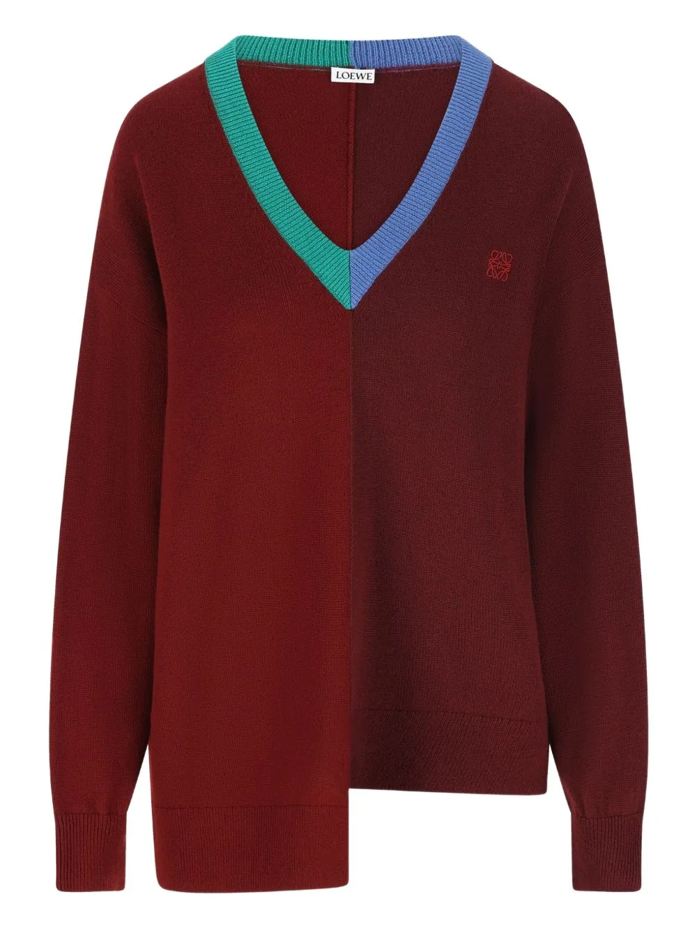 Colour-Block Asymmetric Sweater by LOEWE