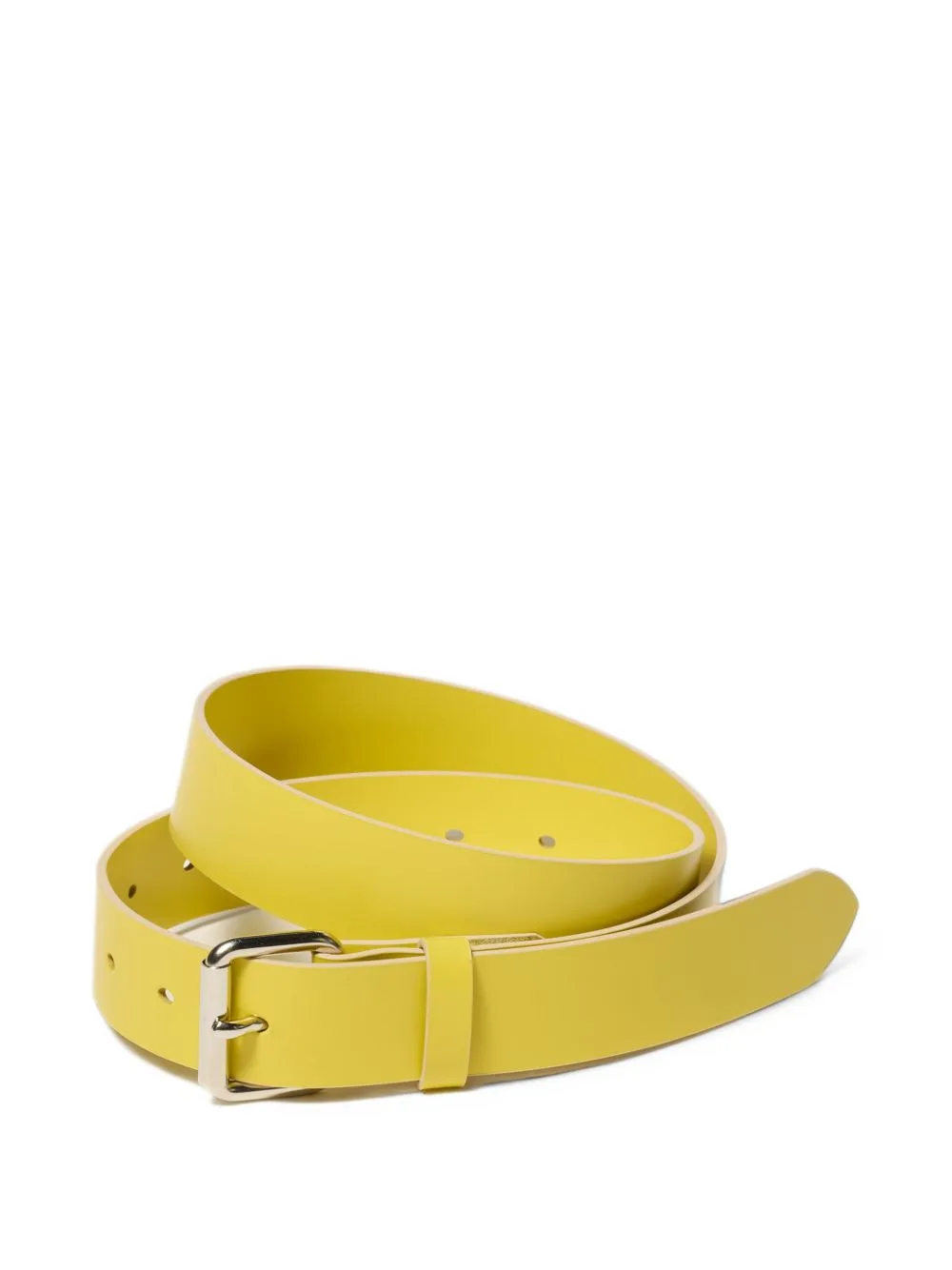 Buckle-Fastening Leather Belt by Auralee