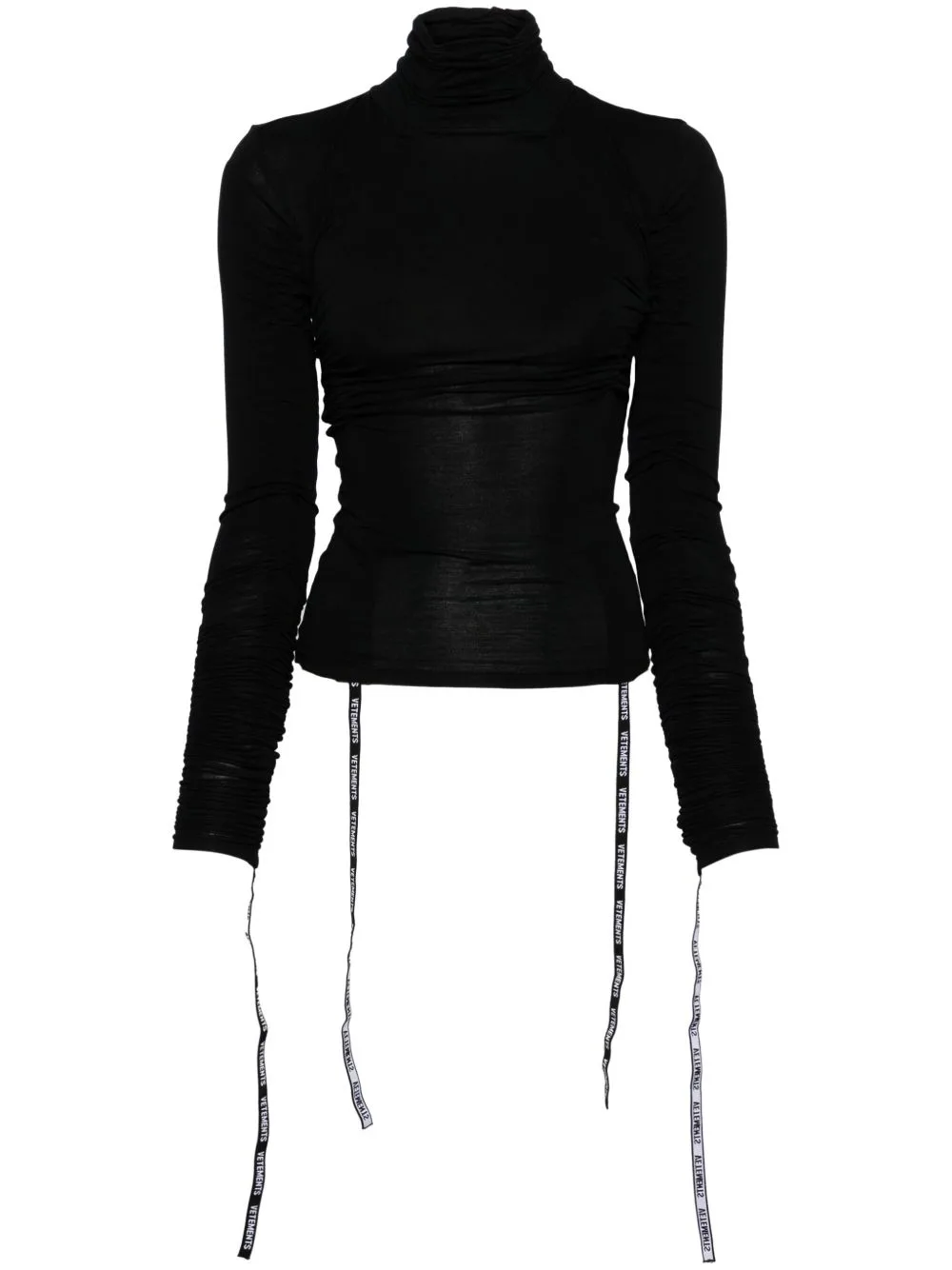 Logo-Strap Roll-Neck Top by VETEMENTS