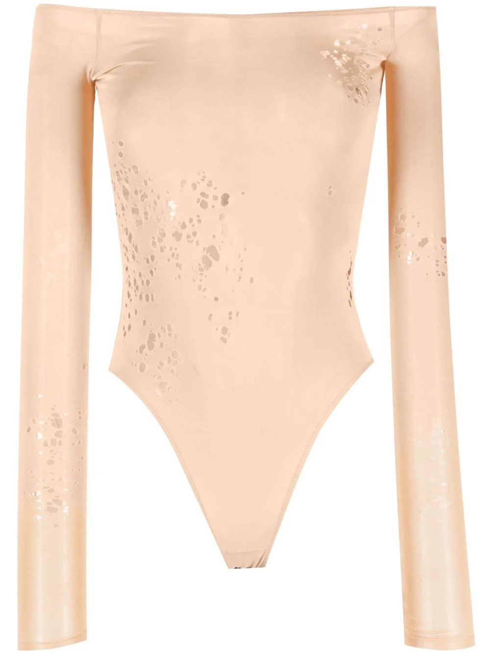 Off-Shoulder Long-Sleeved Bodysuit by MM6 Maison Margiela