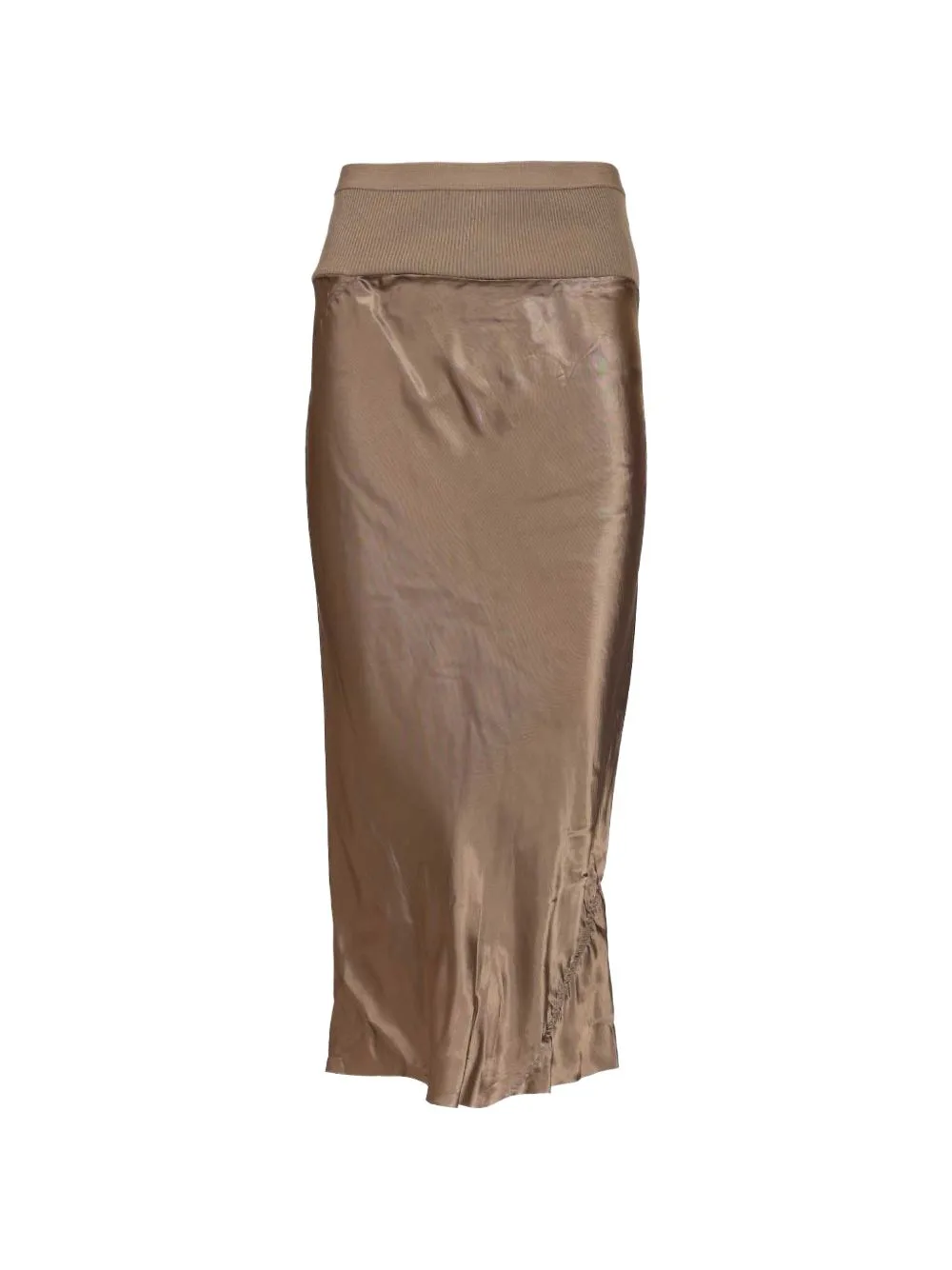 Ribbed Waist Bias Skirt by Rick Owens