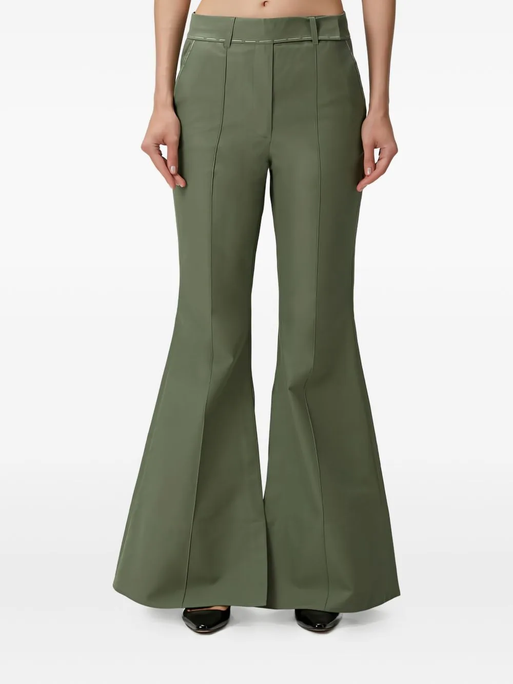 Mick Split-Hem Flared Trousers by Nackiyé