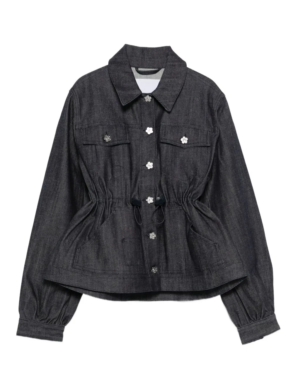 Drawstring Floral-Button Jacket by Cecilie Bahnsen
