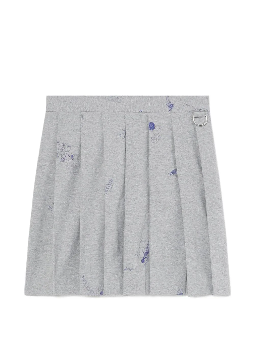 Scribble-Print Pleated Skirt by VETEMENTS