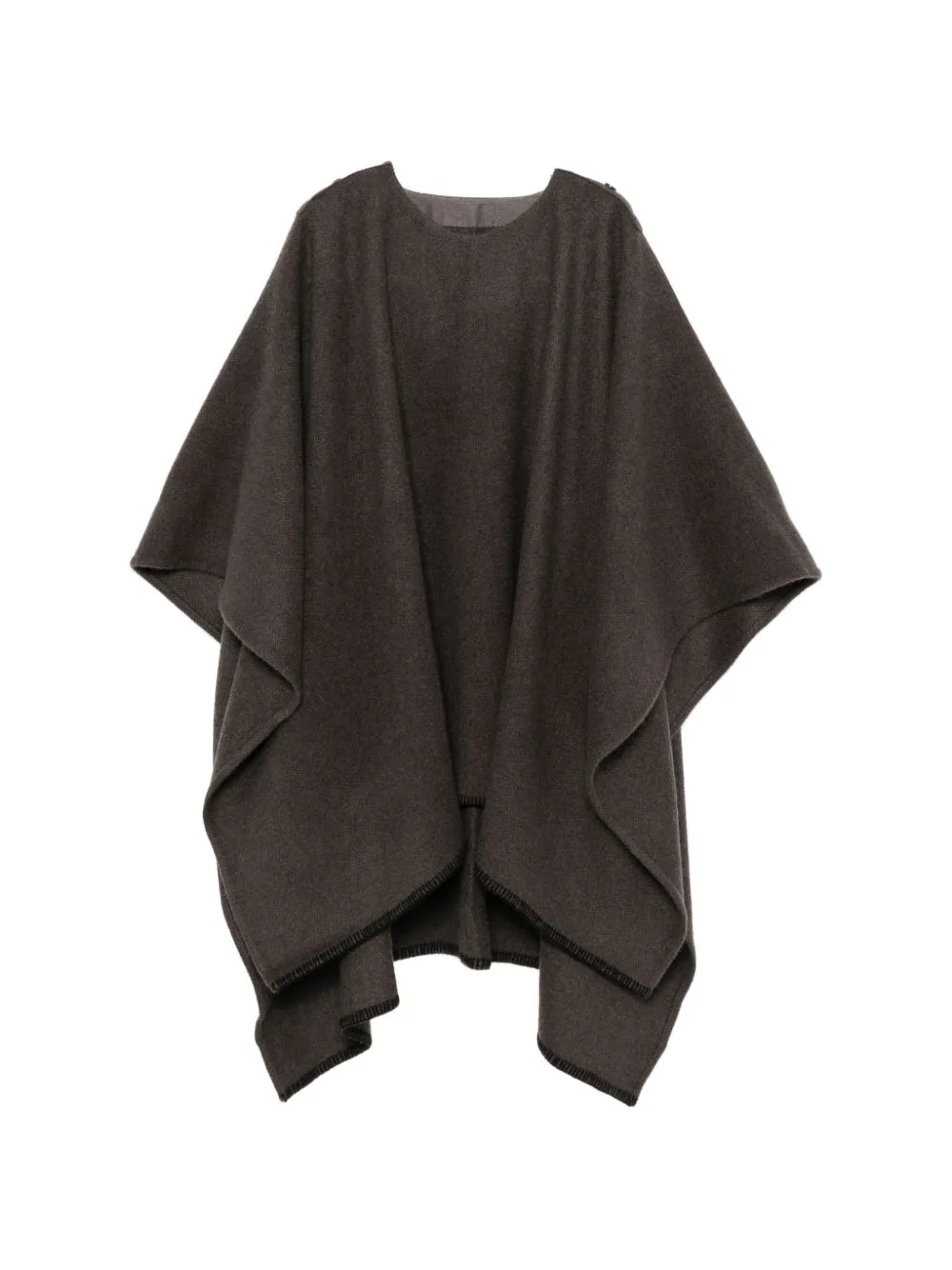 Round-Neck Sleeved Poncho by NORLHA