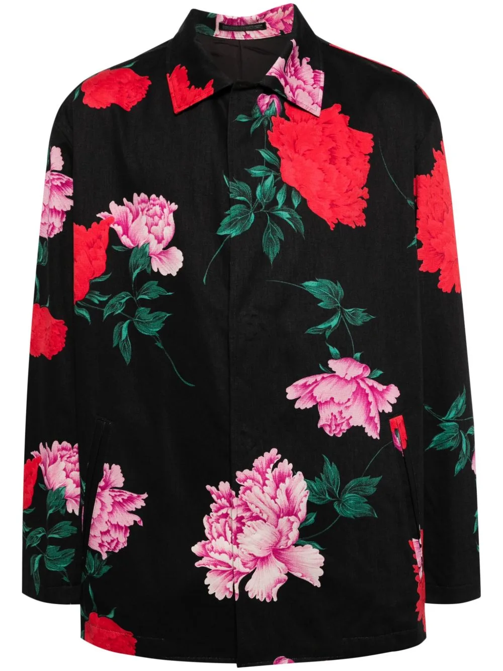 Floral-Print Shirt Jacket by Yohji Yamamoto