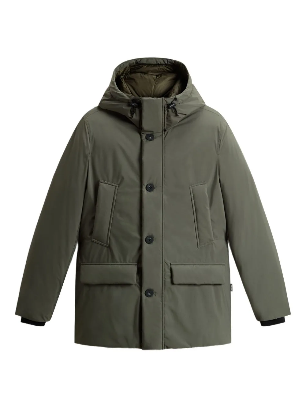 Hooded Button-Fastening Padded Jacket by Woolrich
