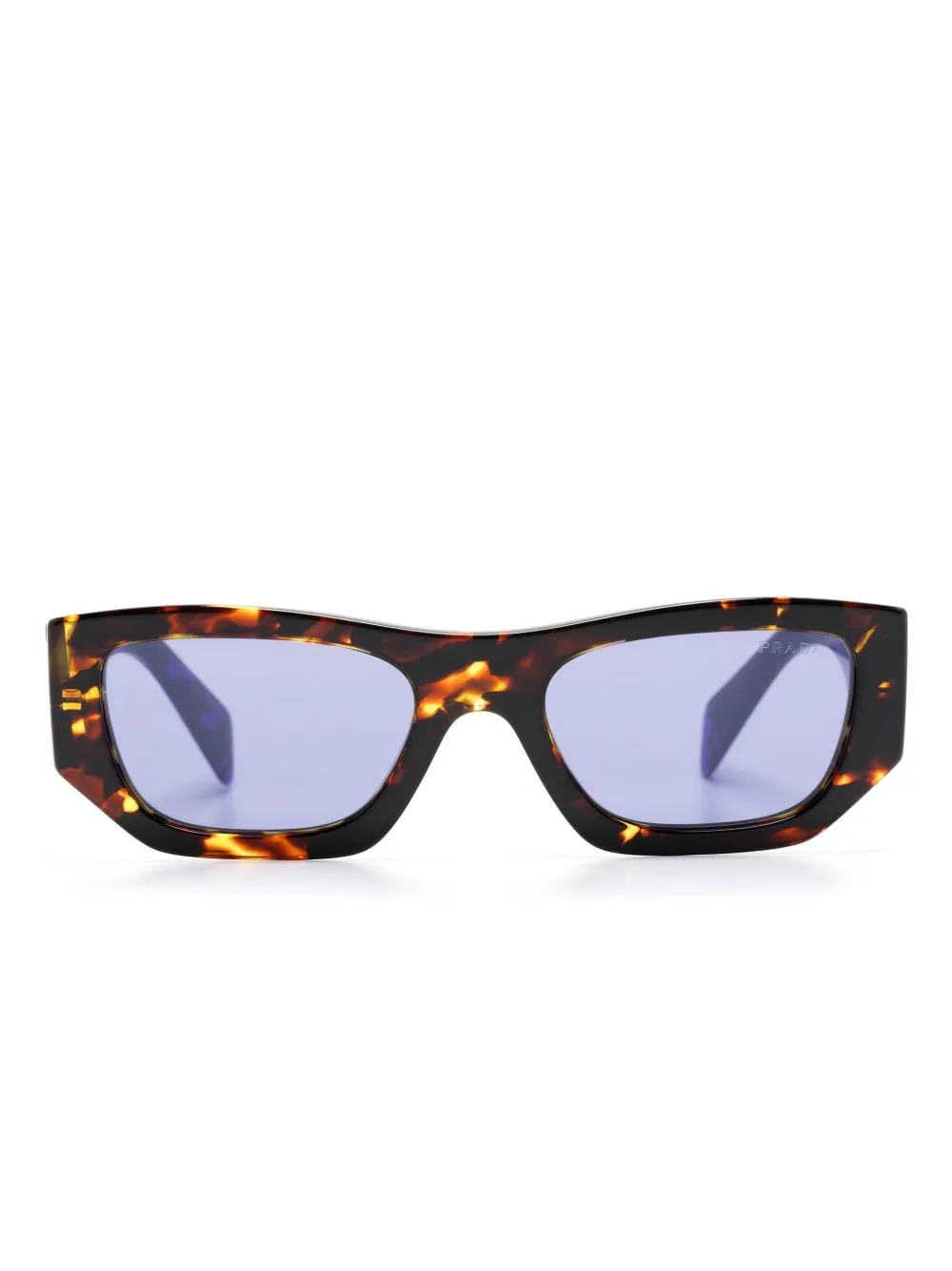 Tortoiseshell Rectangle-Frame Sunglasses by Prada Eyewear