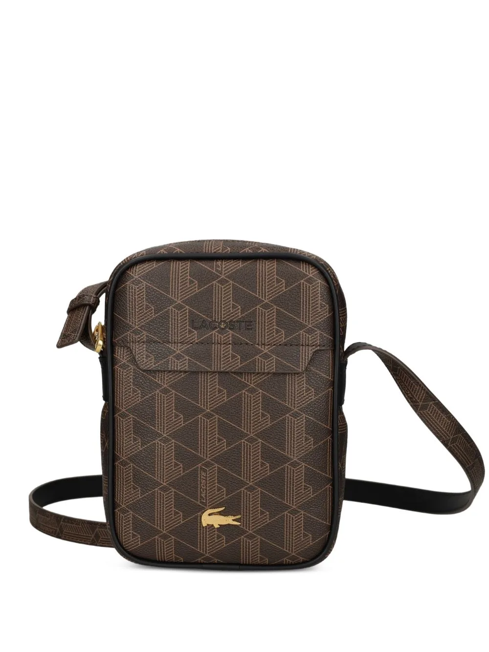 Blend Slimline Monogram-Print Crossbody Bag by Lacoste
