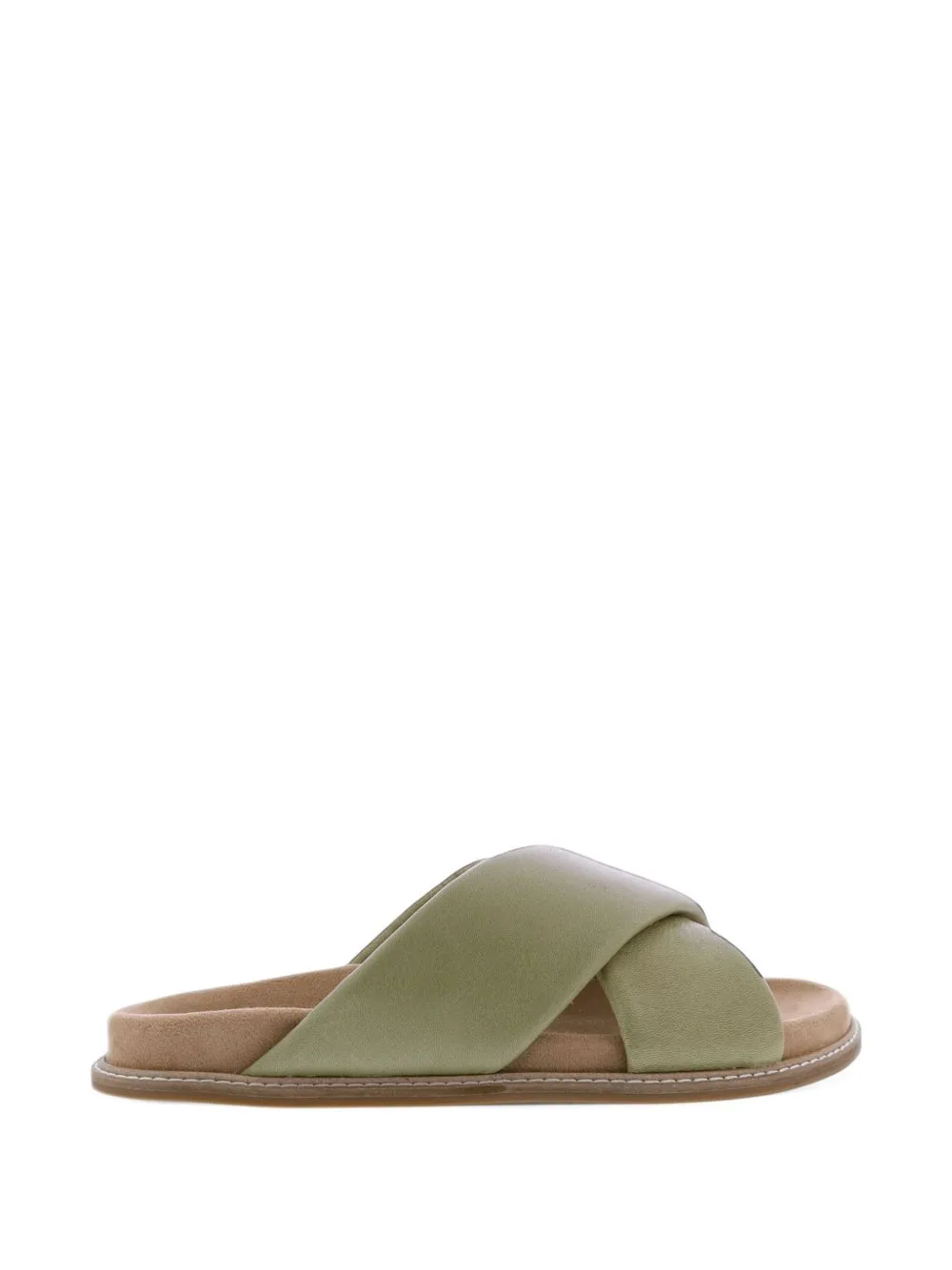 Crossover-Strap Leather Slippers by Paris Punk