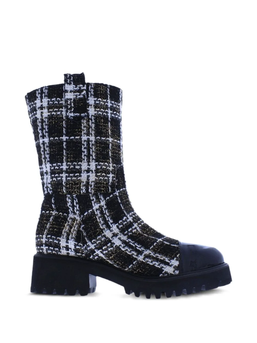 Check-Pattern Boots by TORAL SHOES