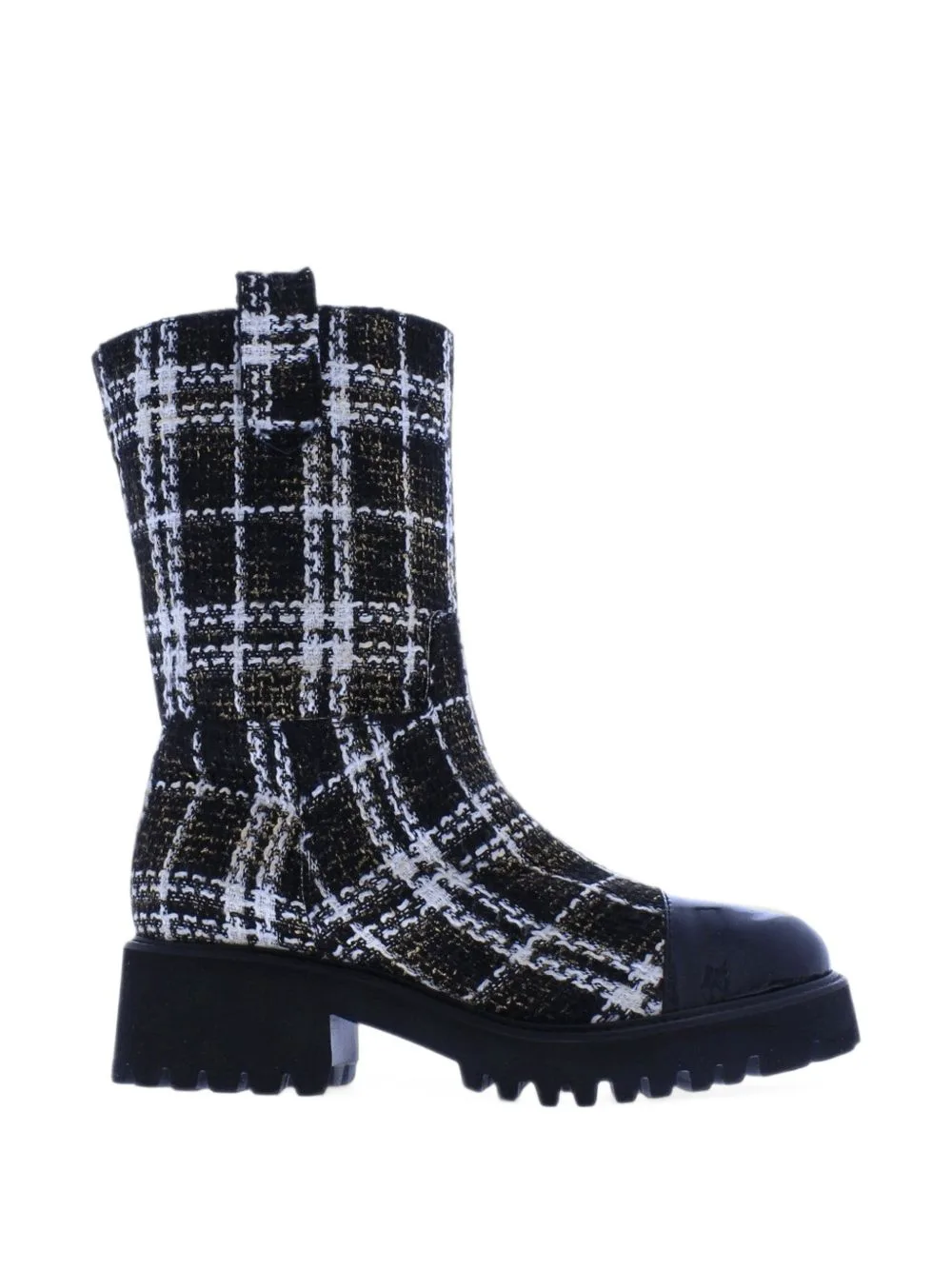Check-Pattern Boots by TORAL SHOES