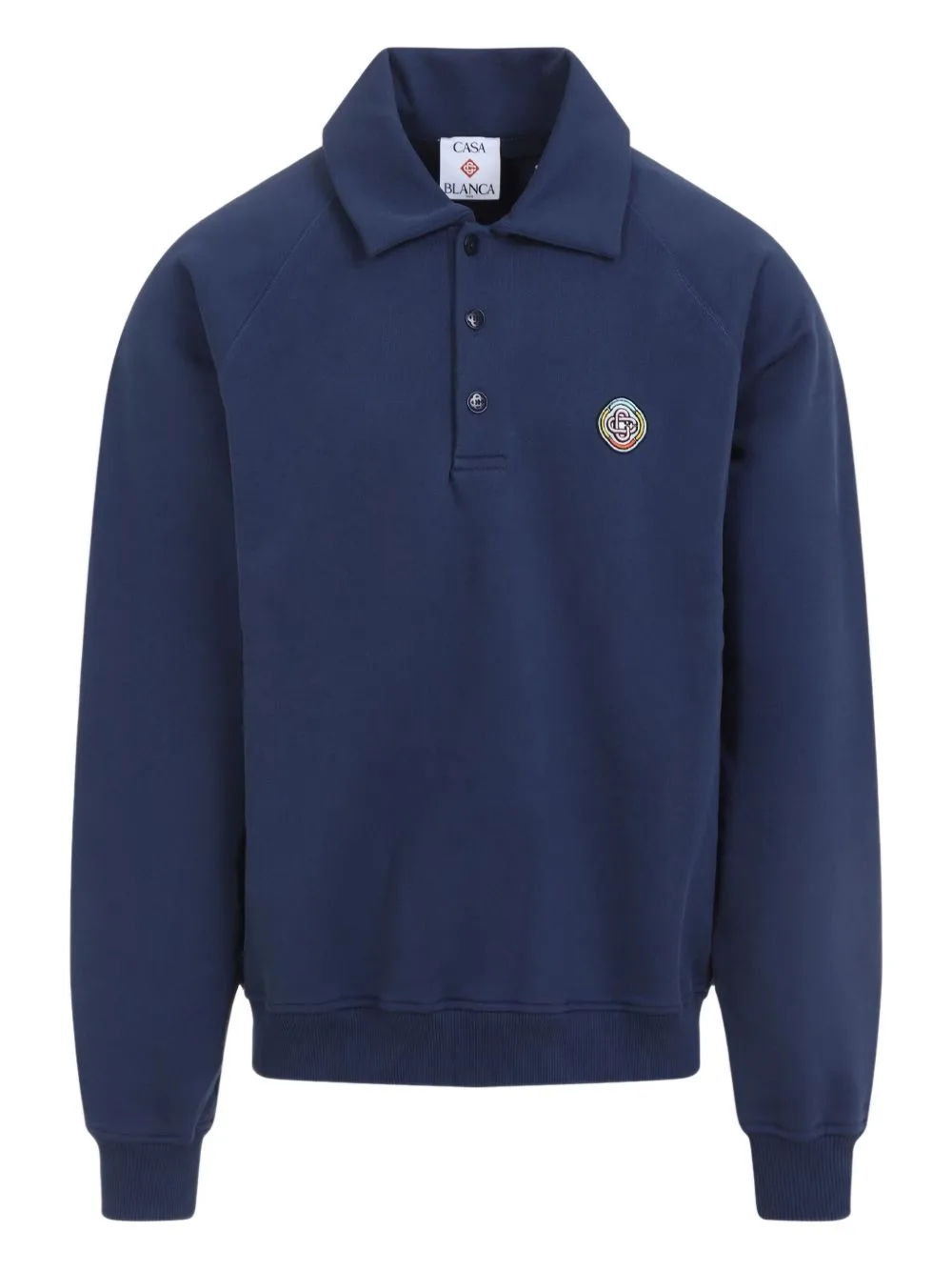 Polo-Neck Embroidered Sweatshirt by Casablanca