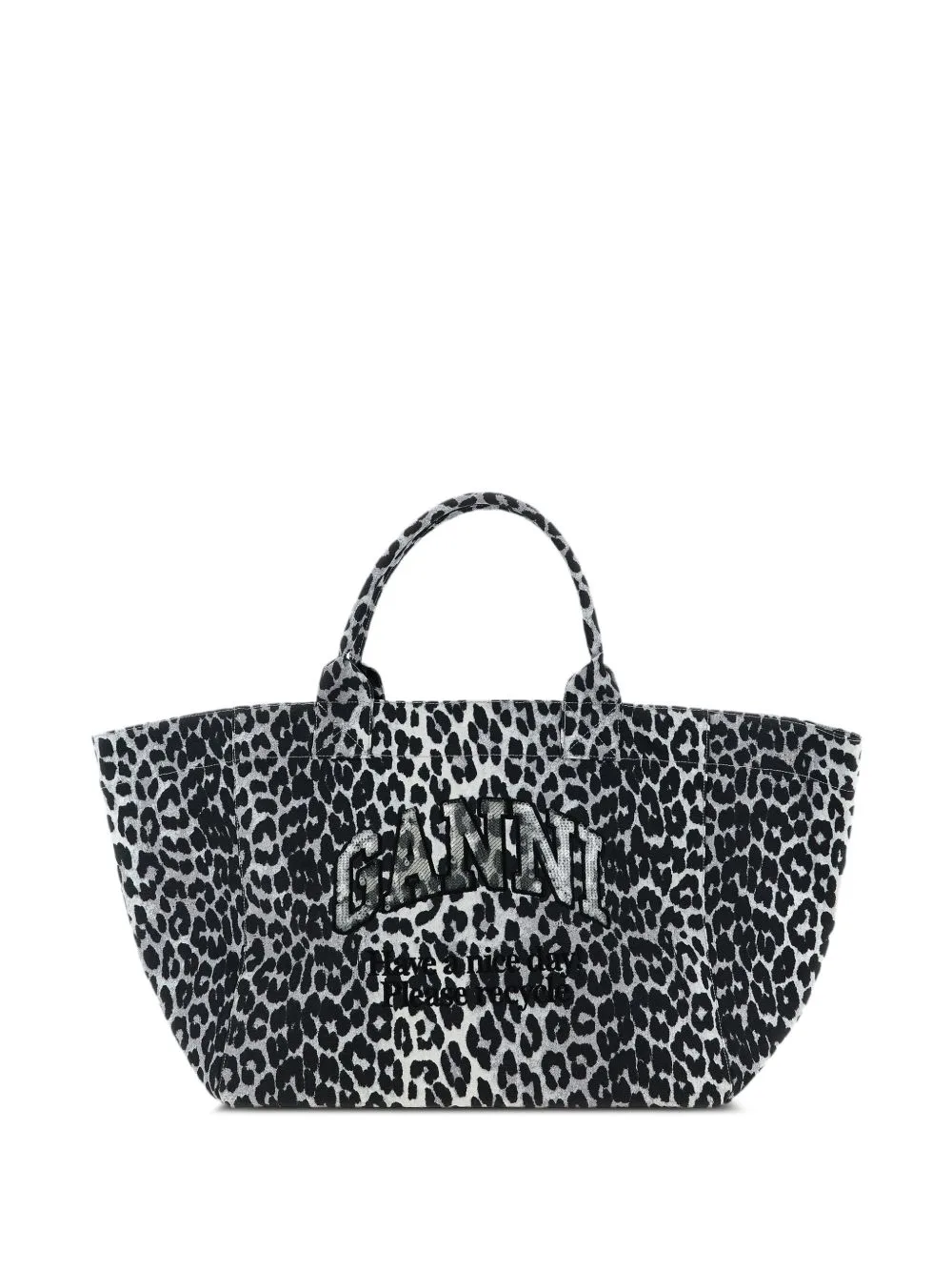 Leopard Sequin XXL Tote by GANNI