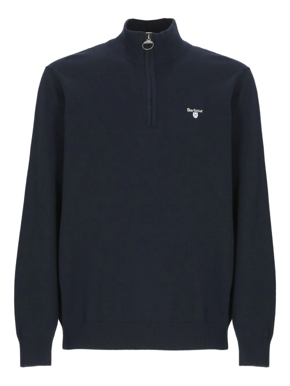 Half-Zip Ribbed-Trim Sweater by Barbour