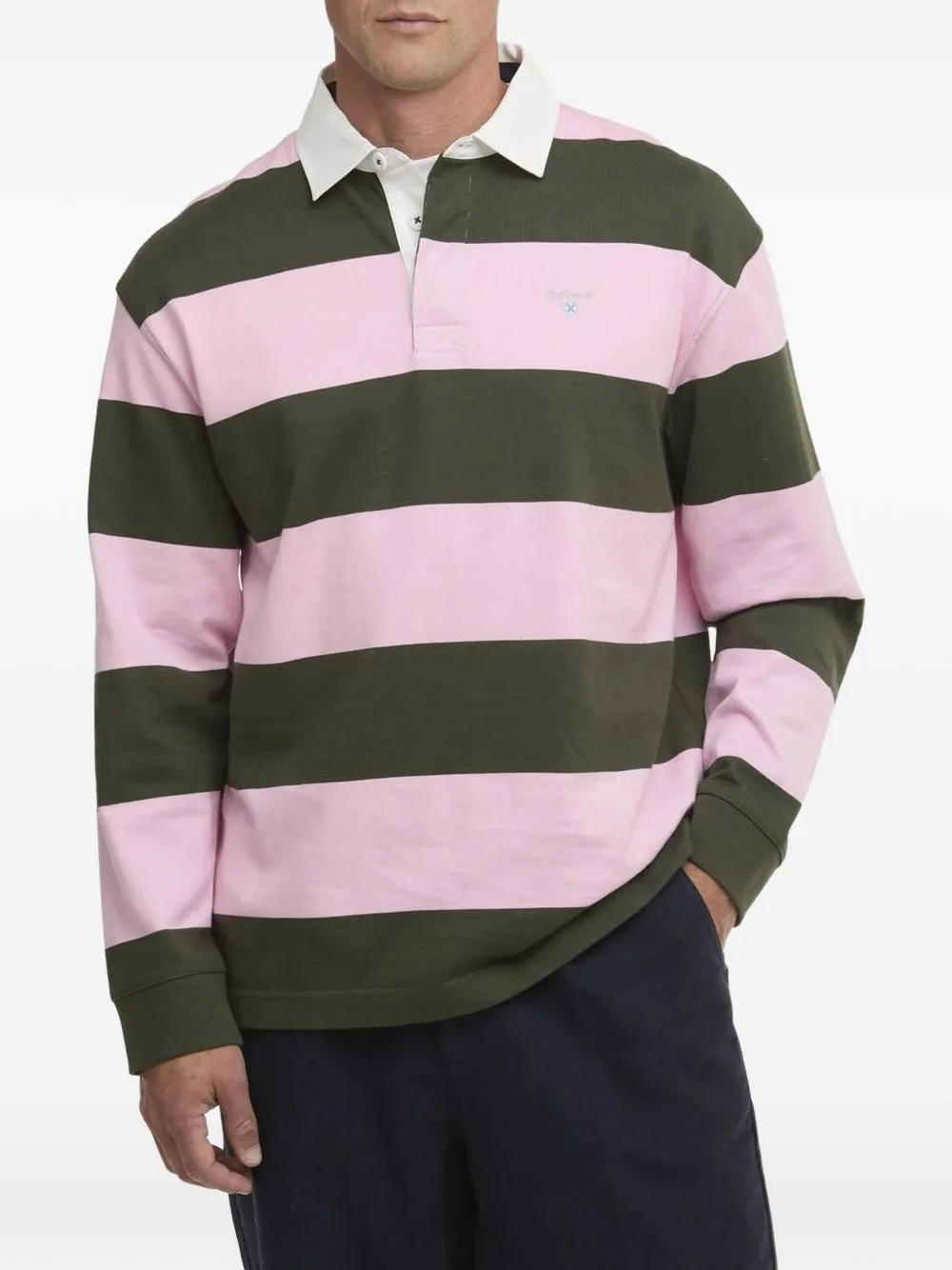 Broome Striped Rugby Polo Shirt by Barbour