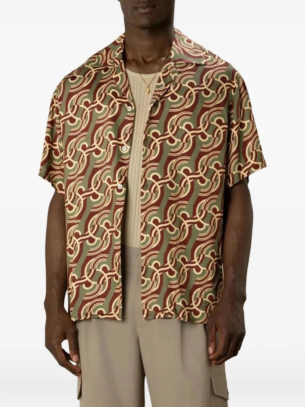 Chain-Link Monogram-Print Shirt
