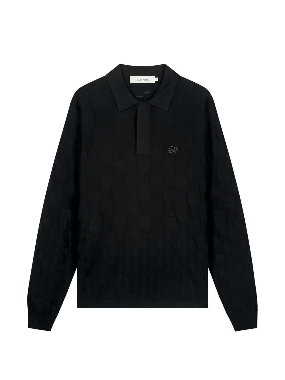 Check-Knit Polo Shirt by Filling Pieces