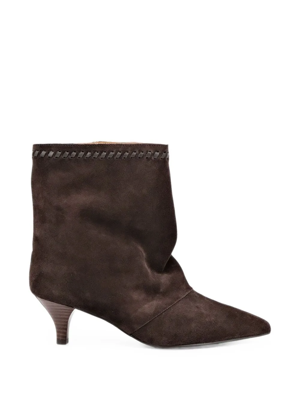 Maeve Whipstitch-Trim Ankle Boots