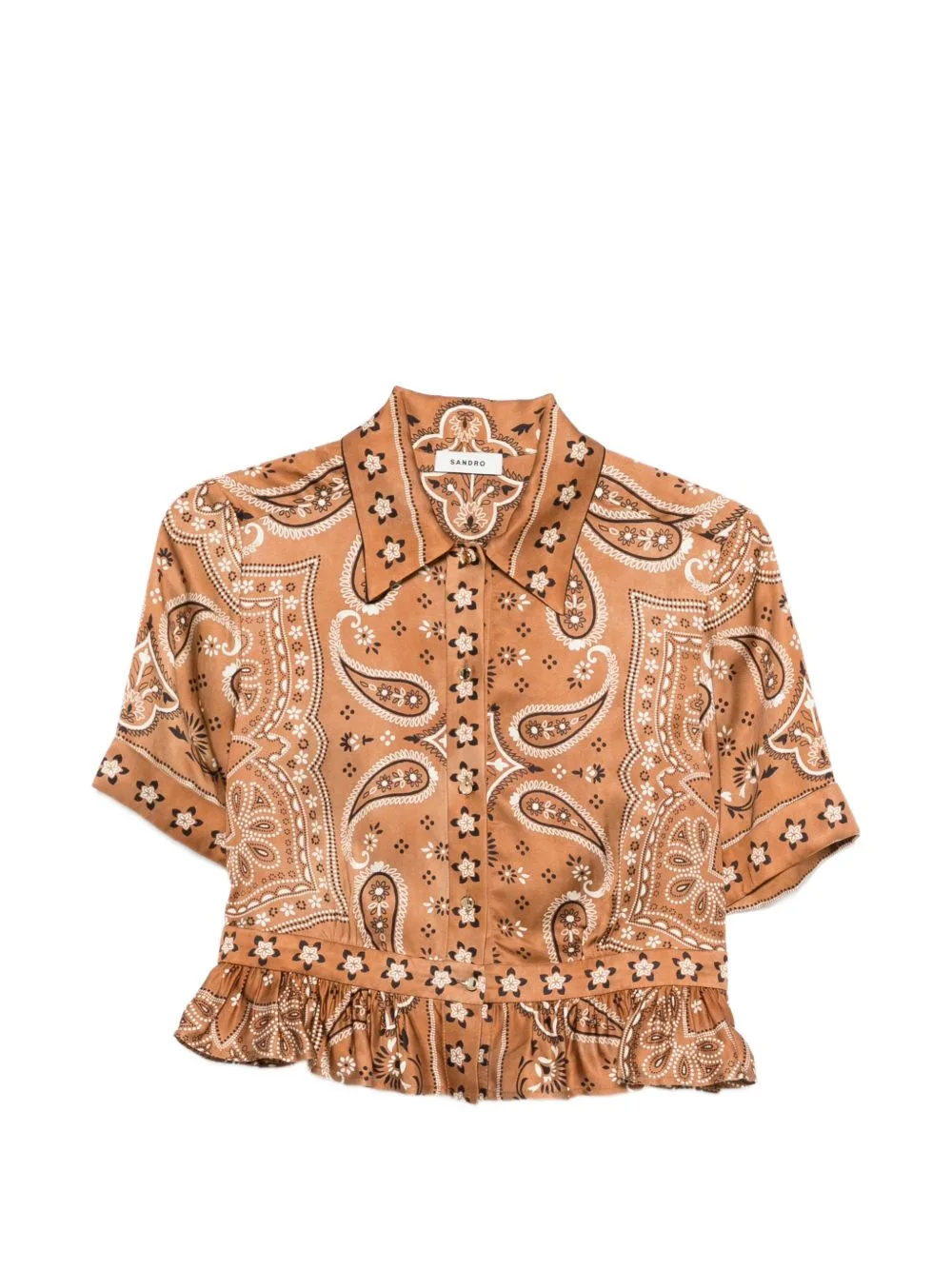 Bandana Print Cropped Shirt by SANDRO