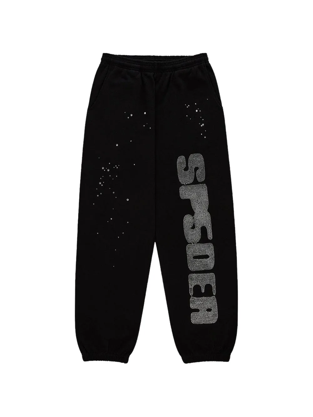 Rhinestone-Embellished Track Pants