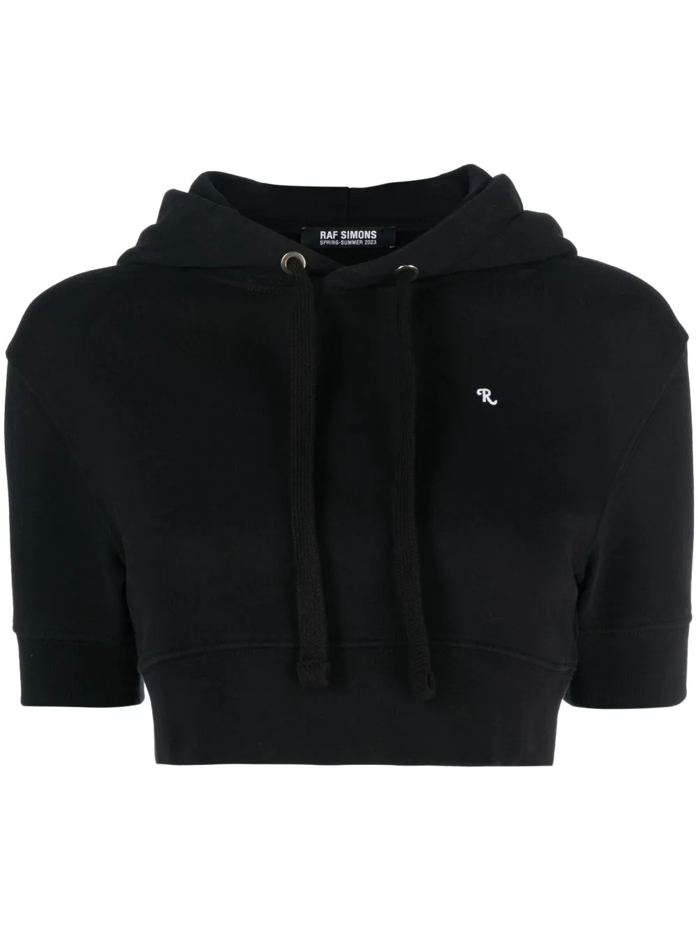 Cropped Short-Sleeve Hoodie by Raf Simons